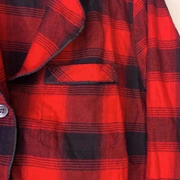 Madewell Flannel Bedtime Pajama Top in Buffalo Plaid Size Medium - Picture 6 of 6